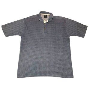 VTG CHIP BECK GOLF SHIRT SZ L BLUE MADE IN USA OUTDOORS SHORT SLEEVE MENS